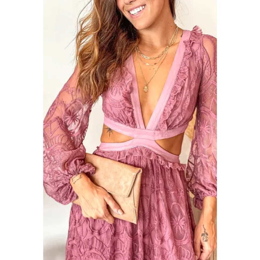 LAST ONE! Plus Size TALULLUH Boho Lace Maxi Dress - Picture 6 of 7